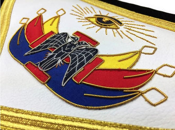Masonic SCOTTISH RITE 32nd Degree Apron Hand Embroidery Master of Royal Secret